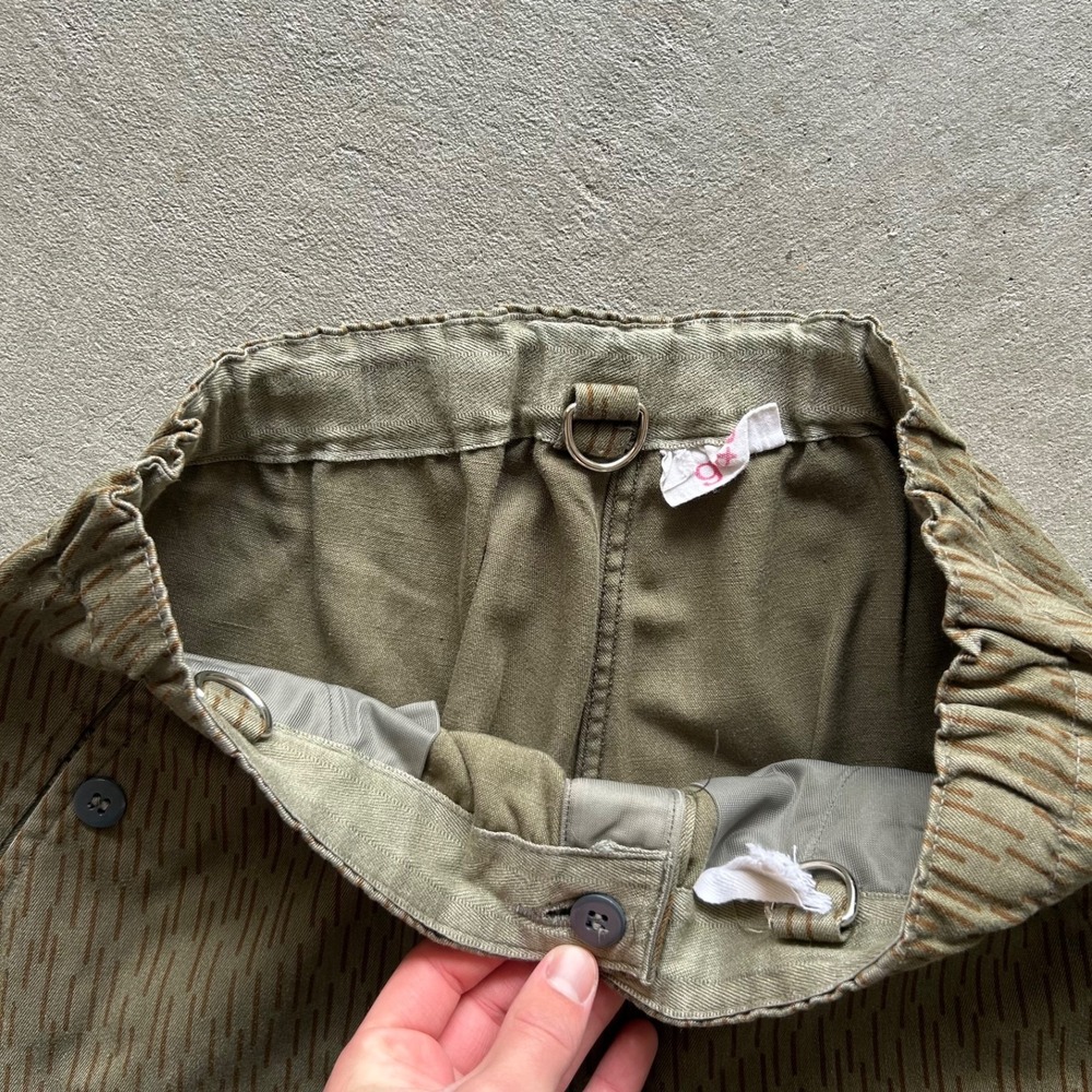 Vintage 60s East German Strichtarn Military Cargo Pants Size 30x30 Raindrop Camo - Picture 5 of 9